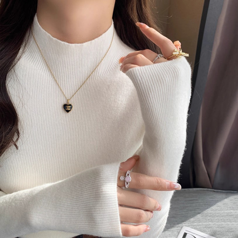 【トップス】🎨15色展開！ハーフタートルネックインナートップス 🏷️超万能＆必携アイテム シームレス一体型デザイン【JZシリーズ】