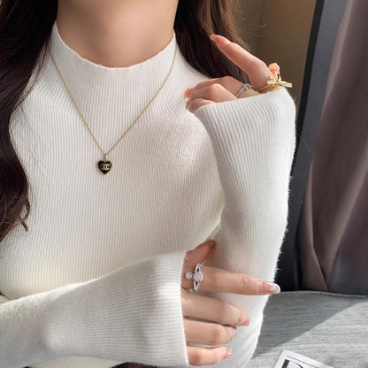 【トップス】🎨15色展開！ハーフタートルネックインナートップス 🏷️超万能＆必携アイテム シームレス一体型デザイン【JZシリーズ】