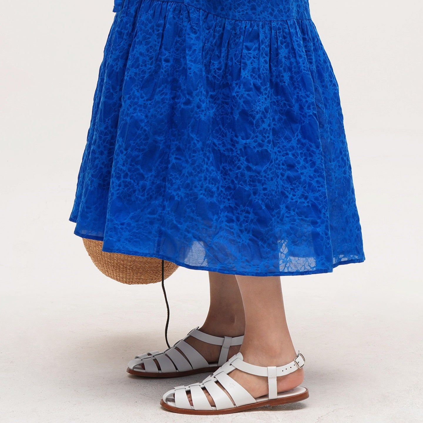 【ワンピース】【15~20日内発送】夏 クラインブルー 美肌見え	夏向け  薄手 半袖 ワンピース 【SHシリーズ】