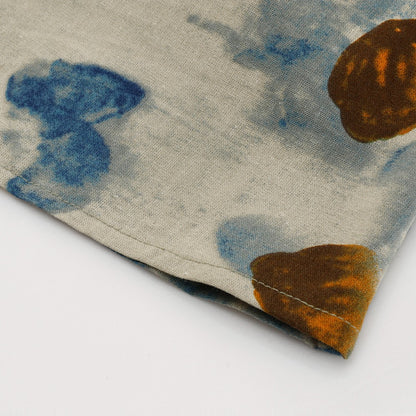 【ワンピース】ブルー アート感漂うアンダートレンドデザイン ノースリーブキャミソールワンピース【SHシリーズ】