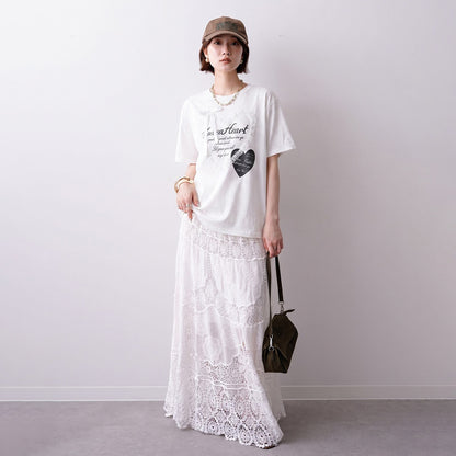 【トップス】リボン デザイン コットン 半袖 Tシャツ レディース 夏 ゆったり 若見え こなれ感 きれいめ【JZシリーズ】