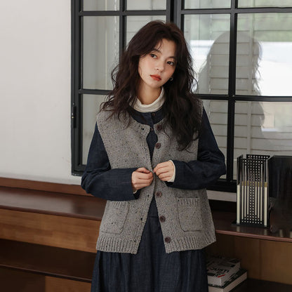 【ワンピース】秋 長袖ワンピース レディース デニム 丸首 ゆったり ミディ丈 森ガール風 文芸 ナチュラル コーデ【JZシリーズ】