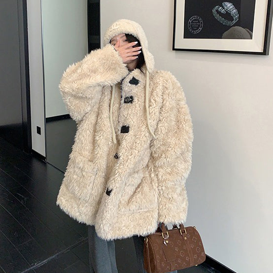 【アウター】♡両面着られる！スエード調 厚手ジャケット レディース あったか冬コート【FCシリーズ】