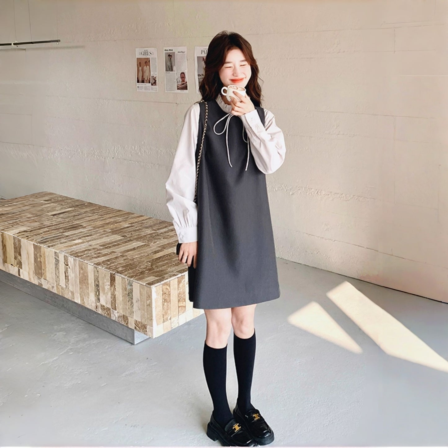 【セットアップ】高級感 痩せ見え コーデ 気質よい ワンピースセット 2点セット【JZシリーズ】