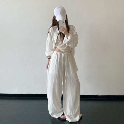 【トップス】ムード感 シャツジャケット レディース 春夏 UVカット ウォッシュコットン ルーズ シルエット アウター 1枚でコーデ 完璧 人気【FCシリーズ】