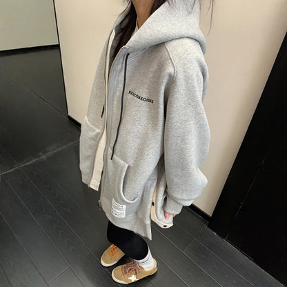 【アウター】サイドスリット 小众デザイン フード付き ジャケット 【FCシリーズ】