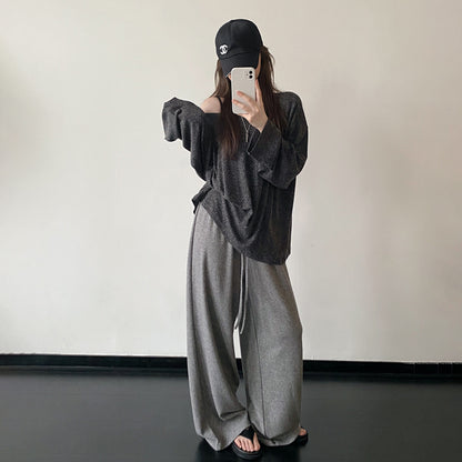 【ボトムス】ワイドパンツ レディース 細見え ハイウエスト 美脚 落ち感 ストレッチ ゆったり カジュアル 春夏【FCシリーズ】