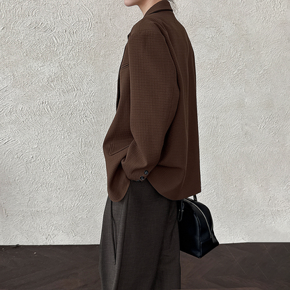 【アウター】秋コレクション レディース レトロ ゆったりシルエット 通勤・カジュアル スーツジャケット【SNシリーズ】