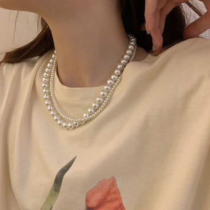 雙層珍珠項鍊｜復古優雅疊戴感飾品