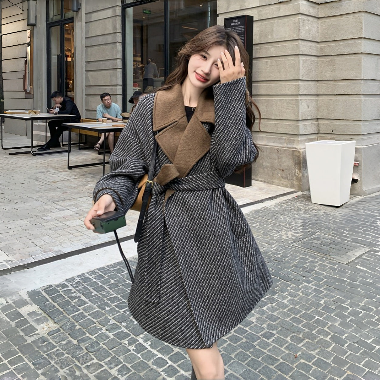 【アウター】春 秋 冬 高級感 レトロ 気質よい 厚手 合わせやすい コート【JZシリーズ】