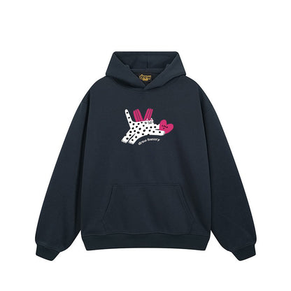 【トップス】🐱猫プリントパーカー ユニセックス ペアルック 秋冬 カジュアル【FCシリーズ】