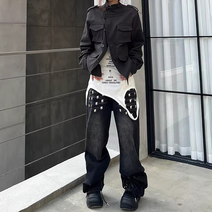 【アウター】高級感 ハイネック レディース クールストリート 多ポケット ジャケット【FCシリーズ】【15～20日内発送】