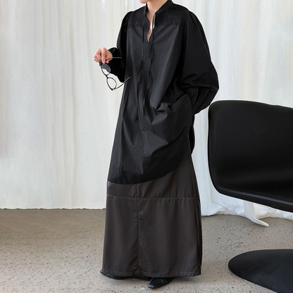 【ワンピース】韓国風 ゆったり感 リボン 長袖ワンピース レディース 初秋新作 バルーンスリーブ ミニ丈【JZシリーズ】