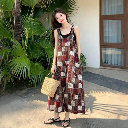 期間限定⭐️60%OFF【ボトムス】ゆったり ハイウエスト ストラップ チェッカー柄 ワイドパンツ 【SHシリーズ】