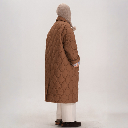 【アウター】クリブラウン 春 秋 冬 厚手 シングルボタン 中綿コート 【JZシリーズ】