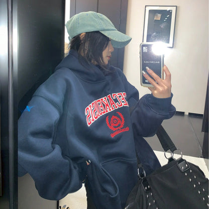 【トップス】刺繍 春 秋 冬 ヘビーウェイト 裏起毛  フード付き パーカー 【FCシリーズ】