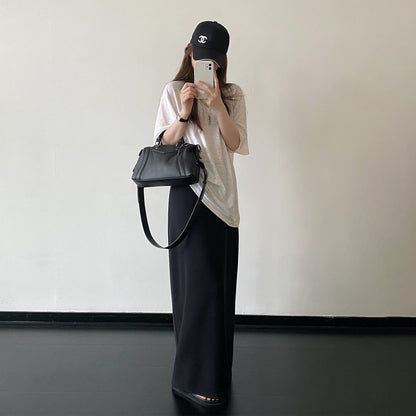 【トップス】リネンTシャツ レディース Vネック 半袖 ゆったり 体型カバー 涼しい 通気性 ワイドシルエット 夏【FCシリーズ】
