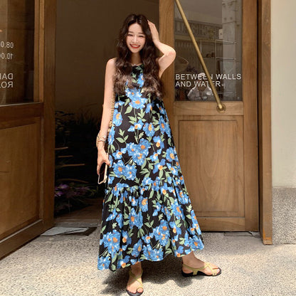 【ワンピース】フレンチリゾート風 花柄 ノースリーブワンピース 夏の気質コーデにぴったり【SHシリーズ】