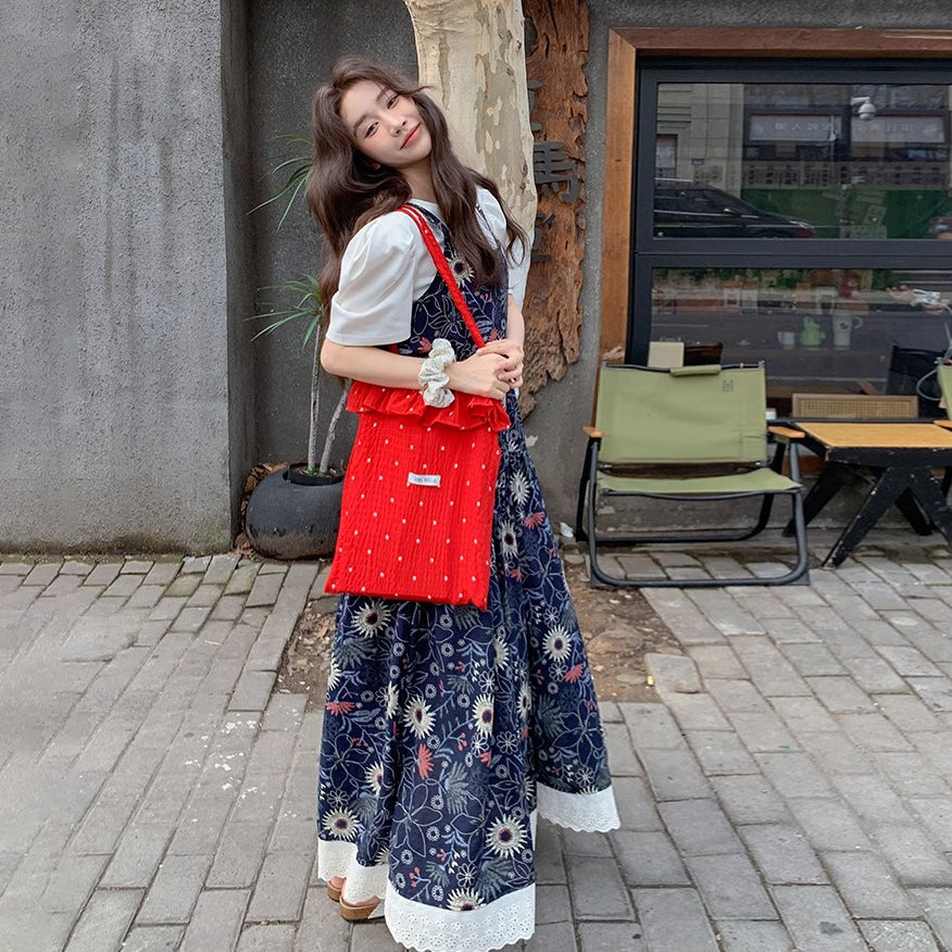 【ワンピース】ボヘミアンムード漂うノースリーブプリントワンピース 上品なリゾート感溢れる夏新作【SHシリーズ】