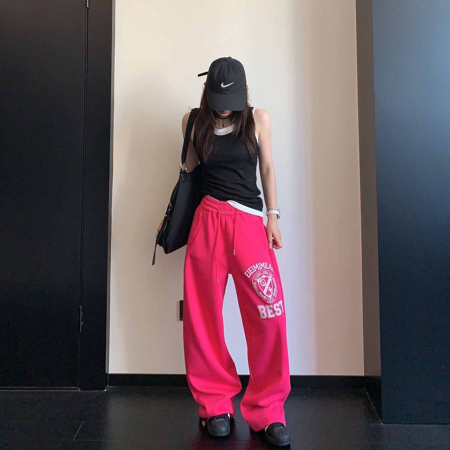 【ボトムス】ストレート ゆったり カジュアル スウェットパンツ 【FCシリーズ】