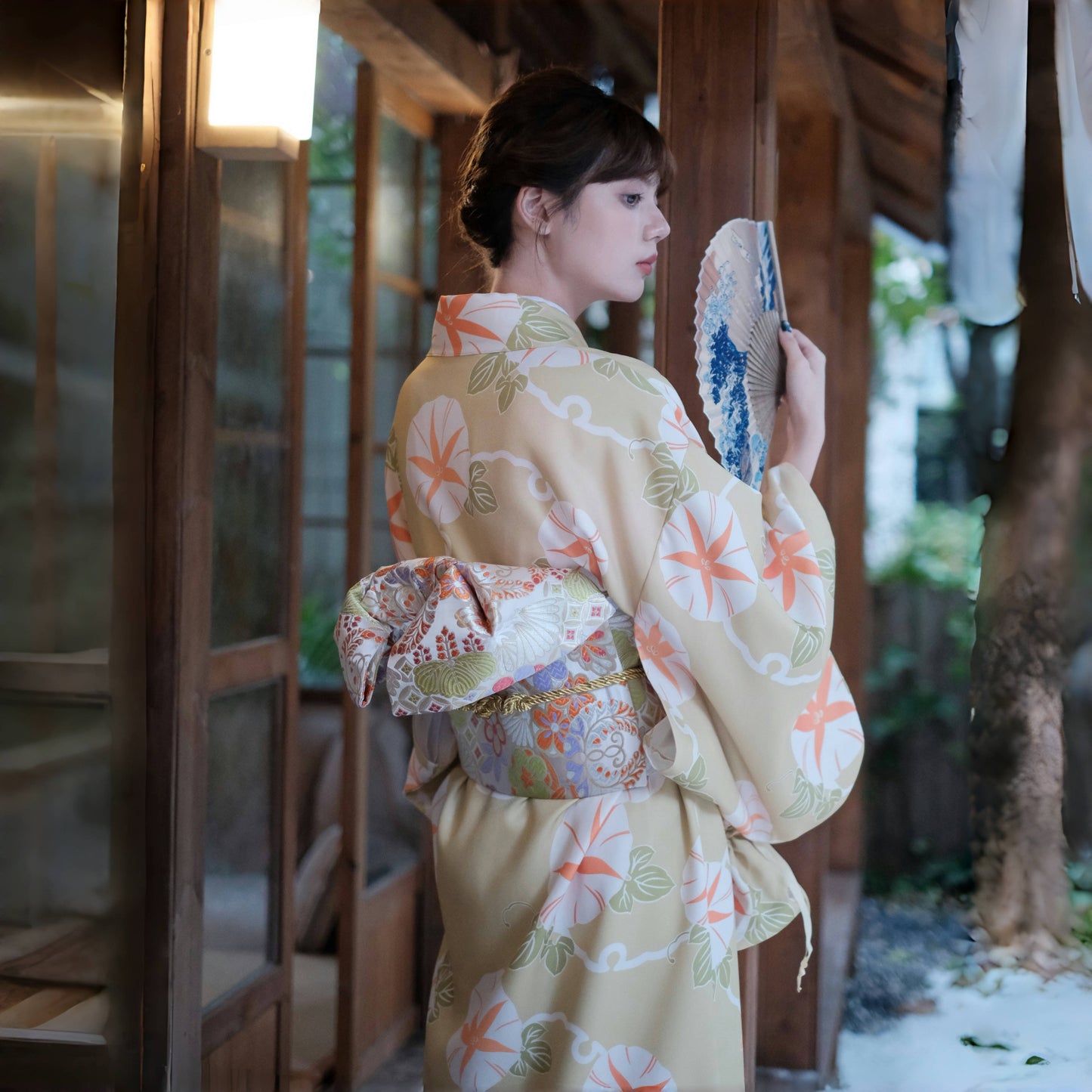 【ワンピース】夏限定 プリント 朝顔 浴衣 【SHシリーズ】