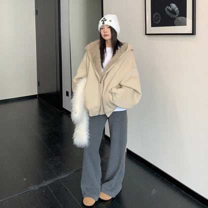 【アウター】2WAY 抜け感 春 秋 冬 リバーシブル 厚手 フード付き ジャケット【FCシリーズ】