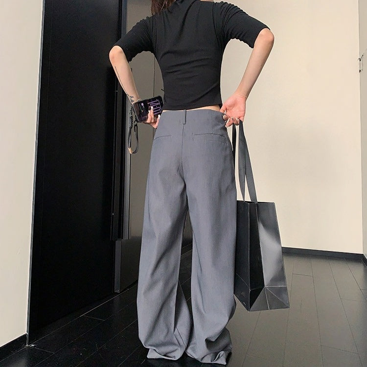 【ボトムス】ストレート スラックス 落ち感 カジュアルパンツ 【FCシリーズ】