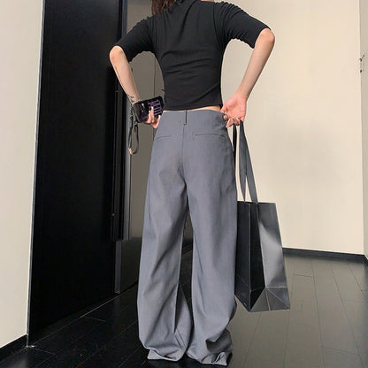 【ボトムス】ストレート スラックス 落ち感 カジュアルパンツ 【FCシリーズ】