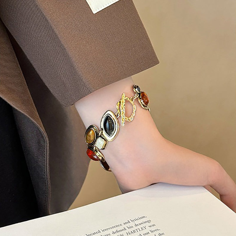 【グッズ】✨新作 レディース ヴィンテージ風 ボヘミアンブレスレット 存在感あり 華やか レトロ調 上品見え 小众デザイン