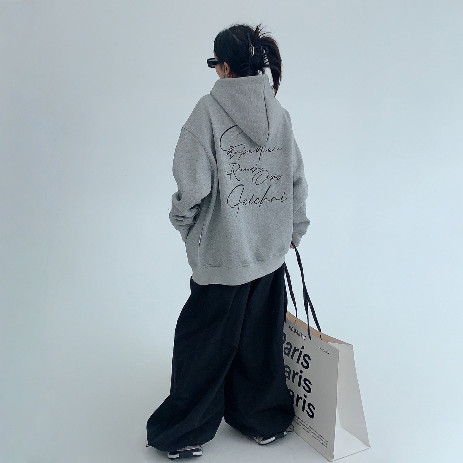 アウター】春 秋 冬 ゆるシルエット 刺繍 フード付き ジャケット 【FC