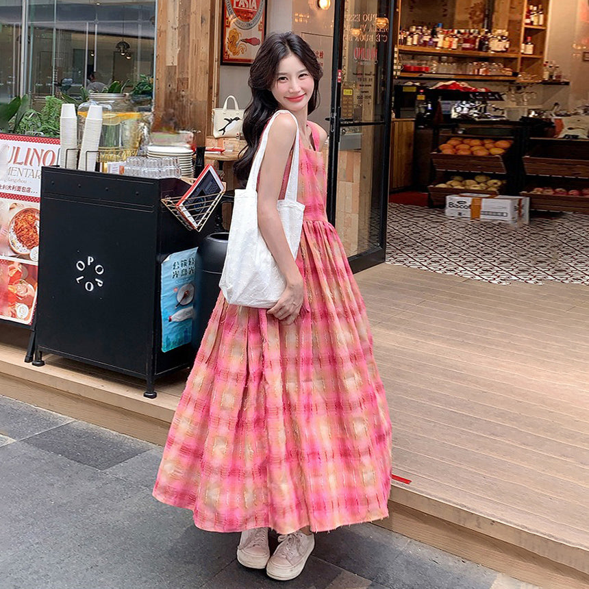 【ワンピース】ドーパミンチェック 夏 トレンド 甘め初恋ガール ノースリーブワンピース【SHシリーズ】