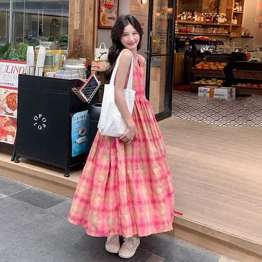 【ワンピース】ドーパミンチェック 夏 トレンド 甘め初恋ガール ノースリーブワンピース【SHシリーズ】