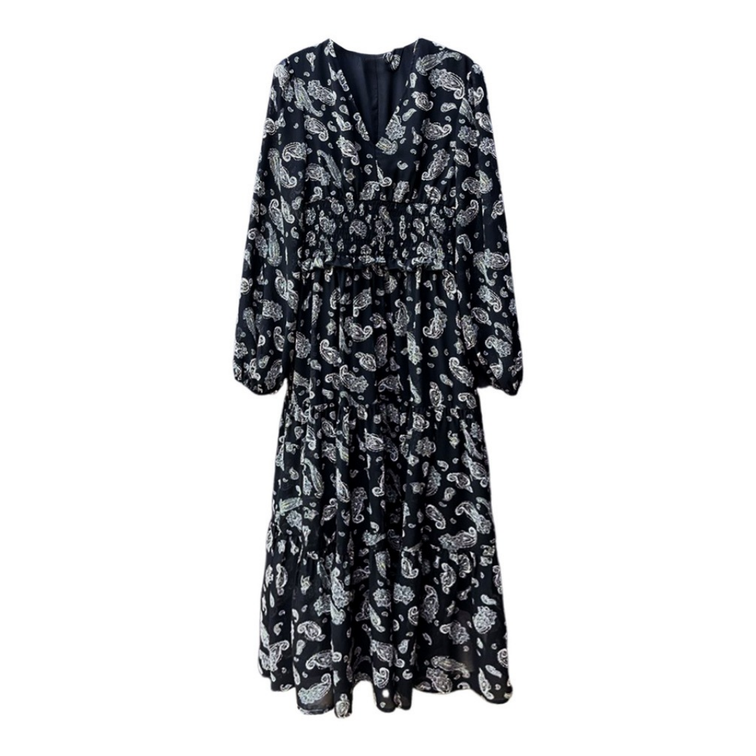 【ワンピース】ウエストマーク 春 秋 冬 細見え 長袖 ワンピース 【SHシリーズ】