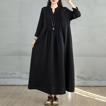 60%OFF⭐️期間限定【ワンピース】新作 文芸復古 ゆったり 長袖 ダブルレイヤー ガーゼ フレア ミディ丈 ロングワンピース【AHシリーズ】