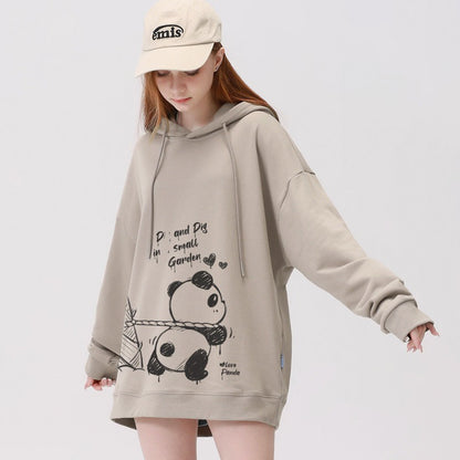 【トップス】🐼パンダ柄 裏起毛・厚手 フード付き スウェット レディース 秋冬新作 パーカー【FCシリーズ】