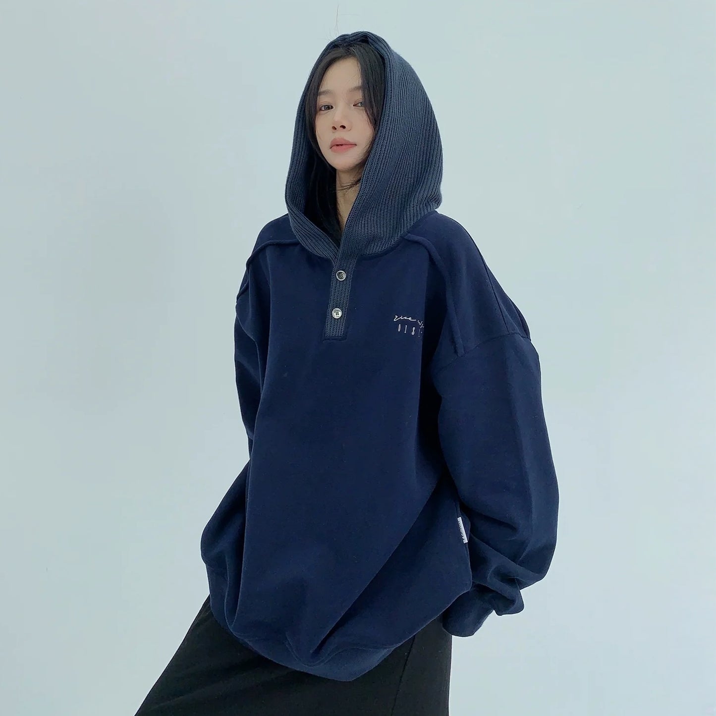 【トップス】ヘビーウェイト 春 秋 冬 厚手 切り替え フード付き パーカー 【FCシリーズ】