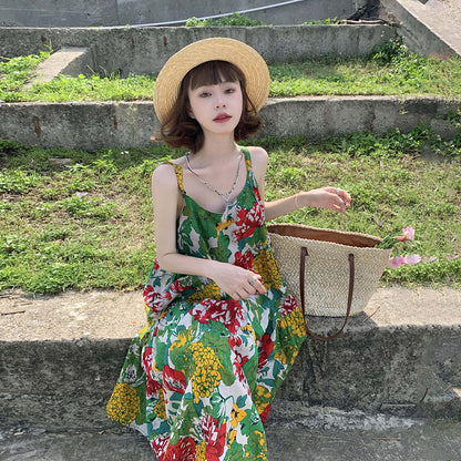 💫トレンド最前線！【ワンピース】 ヴィンテージ風 ゆったり カジュアル 夏 スリム効果 ロングノースリーブワンピース【SHシリーズ】