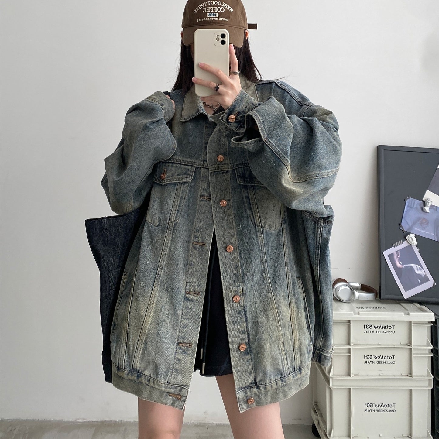 【単品注文】【セットアップ】春 秋 夏 ヴィンテージ風 オーバーサイズ ジャケット＋パンツ 2点上下セット【FCシリーズ】