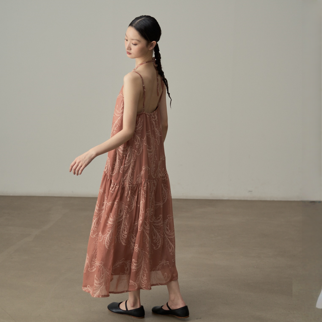 【ワンピース】夏 刺繍入り レトロ 夏新作 フレア ワンピース 【JZシリーズ】