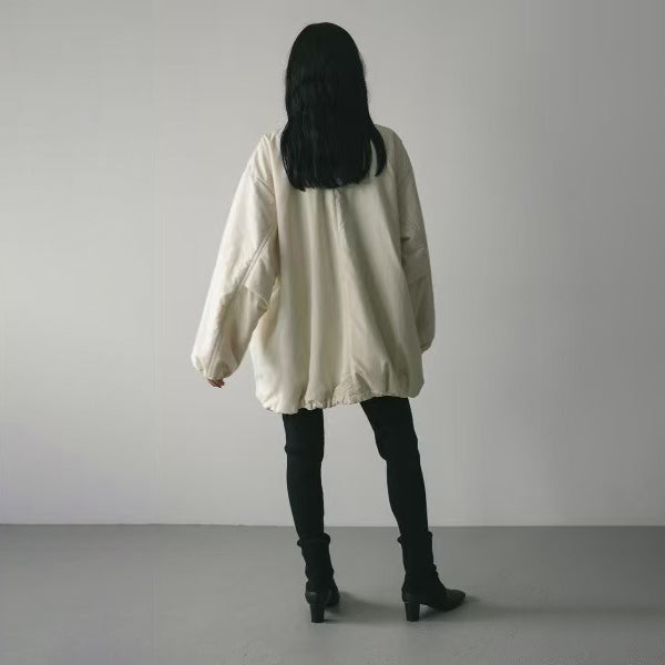 【アウター】ゆったり中綿ジャケット レディース 冬新作 軽量 暖かい 体型カバー カジュアル 綿入れコート【JZシリーズ】