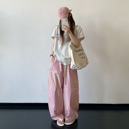 【トップス】Tシャツ レディース コットン カラープリント 半袖 ゆったり カジュアル【FCシリーズ】