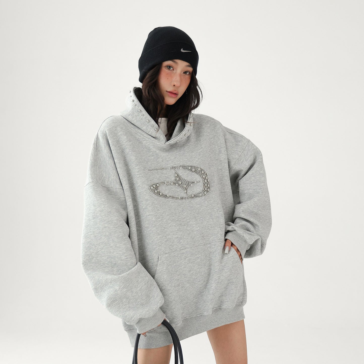 【トップス】✨上品に輝く ゆるめ×抜け感フーディー レディース パーカー【FCシリーズ】