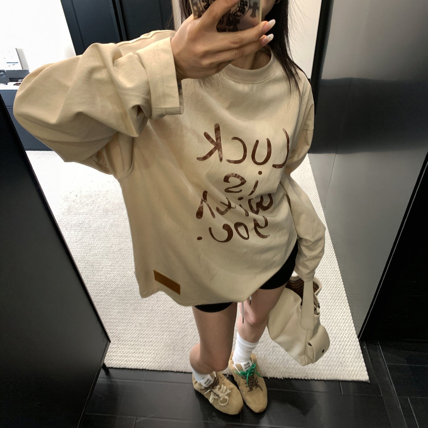 【トップス】初秋 ゆるシルエット ロゴ 長袖Tシャツ 【FCシリーズ】