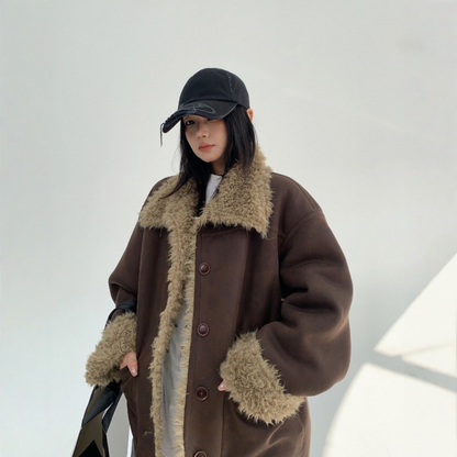 【アウター】春 秋 冬 ムートン調 リバーシブル仕様 ボア 保温 ヴィンテージ風 ジャケット 【FCシリーズ】