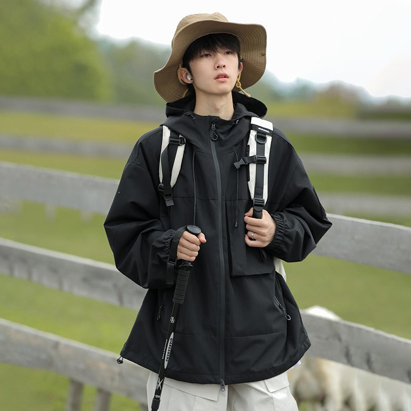 2/25~3/2 | 期間限定⭐️60%OFF【アウター】アウトドア機能 防風 ゆったり 春新作 フード付き カジュアル アメカジ 登山 マウンテンパーカー 男女兼用ジャケット【FCシリーズ】