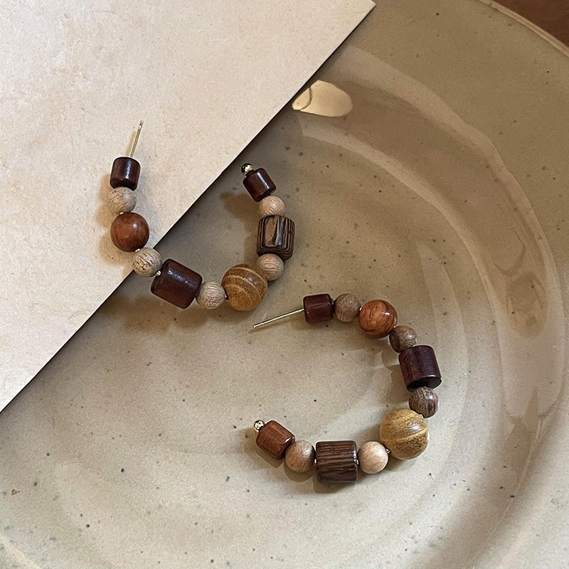 【🎁 B2G1｜先行スタート！】【グッズ】新中華風ヴィンテージ ピアス 上品で個性的なフープデザイン