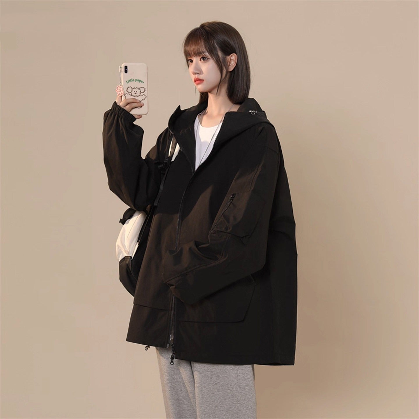 【アウター】春秋新作 アウトドア風 3WAY スポーツ ジャケット レディース オーバーサイズ アメリカン カジュアル マウンテンパーカー【FCシリーズ】