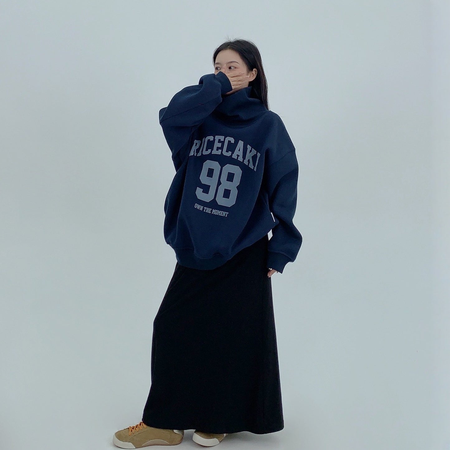 【トップス】裏起毛 ハイネック 春 秋 冬 スウェット パーカー 【FCシリーズ】