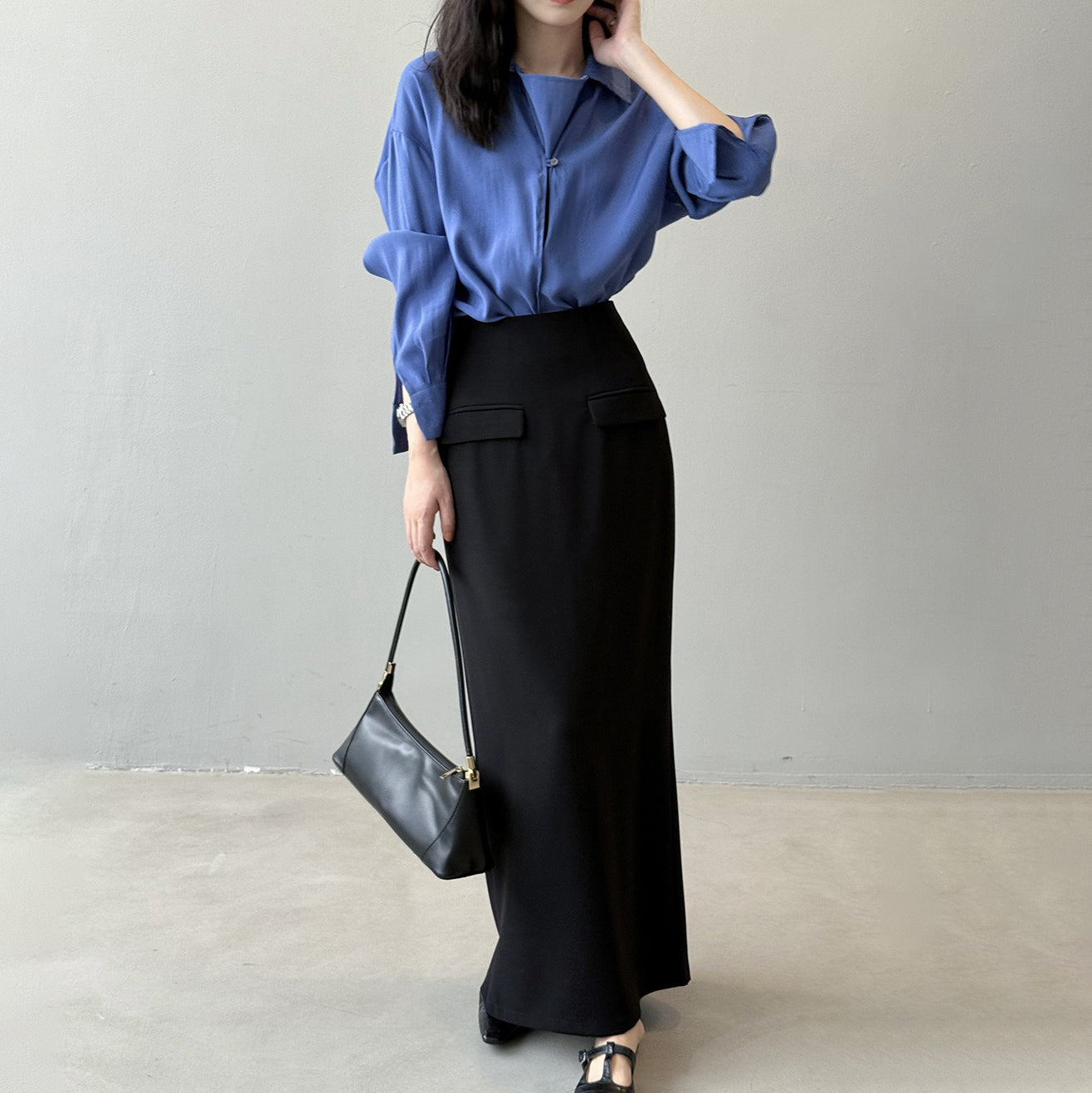 【トップス】フレンチデザイン プルオーバーシャツ 秋新作 エレガントなドレープ感 ゆったり通勤トップス【JZシリーズ】