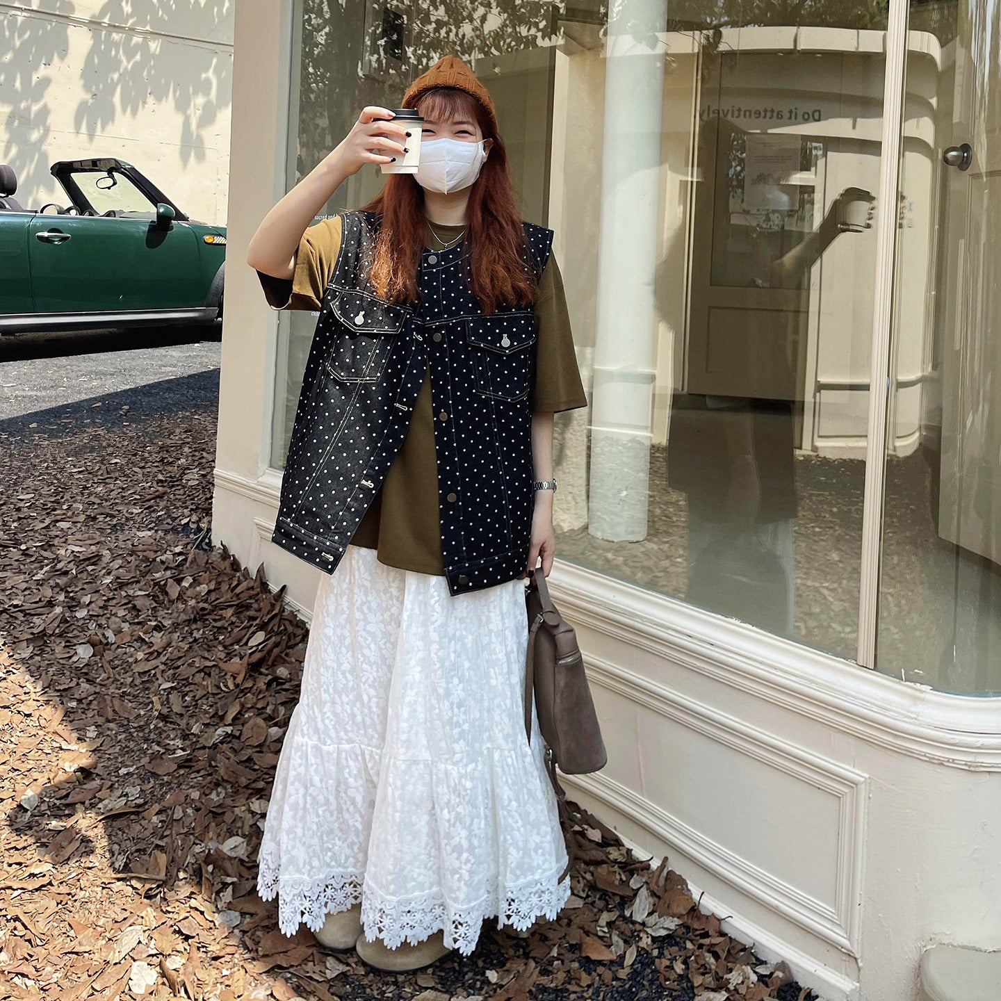 【ボトムス】 初秋新作 ロングスカート ふんわりフェミニン デザイン性 小众レース切り替えスカート